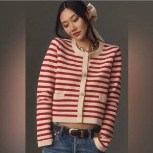 Brand New by Anthropologie x NVLT Striped Cardigan Lady Sweater